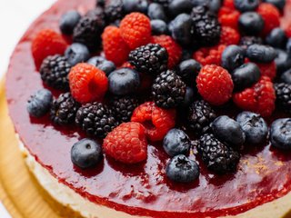 Обои малина, ягоды, торт, десерт, желе, ежевика, смородина, raspberry, berries, cake, dessert, jelly, blackberry, currants разрешение 1920x1280 Загрузить