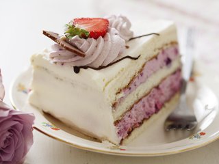 Обои крем для торта, роза, клубника, шоколад, сладкое, торт, пирожное, cream cake, rose, strawberry, chocolate, sweet, cake разрешение 5616x3744 Загрузить