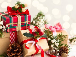 Обои новый год, подарки, рождество, шишки, new year, gifts, christmas, bumps разрешение 5616x3744 Загрузить
