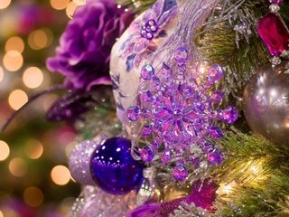 Обои огни, праздник, новый год, рождество, елка, фонарики, шары, украшения, ветки, гирлянды, игрушки, lights, holiday, new year, christmas, lanterns, tree, balls, decoration, branches, garland, toys разрешение 2560x1440 Загрузить