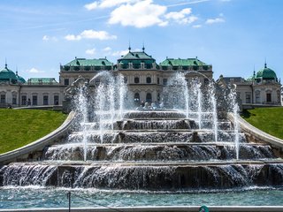 Обои парк, австрия, фонтан, дворец, вена, бельведер, park, austria, fountain, palace, vienna, belvedere разрешение 2048x1310 Загрузить