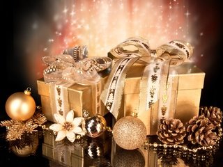 Обои отражение, елочная, подарки, новогодний шар, ленточки, праздник, елочные игрушки, бантик, упаковка, новогодние игрушки, reflection, christmas, gifts, christmas ball, ribbons, holiday, christmas decorations, bow, packaging, christmas toys разрешение 4829x3361 Загрузить