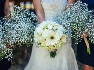 Обои цветы, белые, невеста, свадебный букет, подружки невесты, flowers, white, the bride, wedding bouquet, bridesmaids разрешение 6016x4016 Загрузить