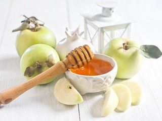 Обои яблоки, мед, натюрморт, apples, honey, still life разрешение 3000x2000 Загрузить