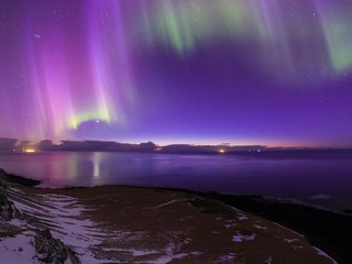 Обои северное сияние, исландия, aurora borealis, northern lights, iceland разрешение 1920x1080 Загрузить
