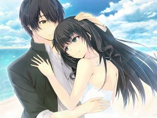 Обои девушка, парень, аниме, романтика, объятия, tokyo babel, girl, guy, anime, romance, hugs разрешение 1920x1080 Загрузить