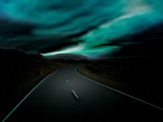 Обои дорога, ночь, горы, природа, road, night, mountains, nature разрешение 2560x1440 Загрузить