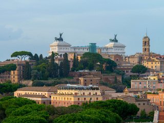 Обои деревья, панорама, дома, италия, рим, витториано, trees, panorama, home, italy, rome, the vittoriano разрешение 2048x1367 Загрузить