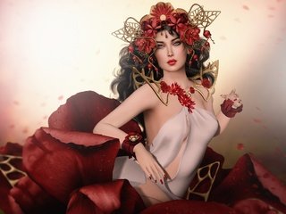 Обои украшения, девушка, цветок, лепестки, decoration, girl, flower, petals разрешение 2048x1427 Загрузить