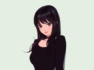 Обои арт, девушка, фон, взгляд, аниме, art, girl, background, look, anime разрешение 2624x1960 Загрузить