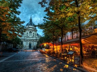Обои европа, франция, сорбонна, уличное кафе, europe, france, sorbonne, street cafe разрешение 2880x1619 Загрузить