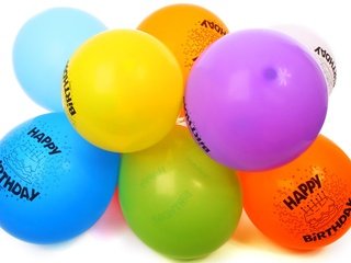 Обои красочные, воздушные шары, яркие, день рождения, днеь рождения, colorful, balloons, bright, birthday, day of birth разрешение 1920x1200 Загрузить