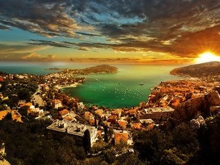 Обои french riviera, небо, горизонт, облака, яхты, деревья, лодки, горы, побережье, солнце, дома, закат, бухта, лазурный берег, лучи, монако, море, the sky, horizon, clouds, yachts, trees, boats, mountains, coast, the sun, home, bay, sunset, cote d'azur, rays, monaco, sea разрешение 2560x1707 Загрузить