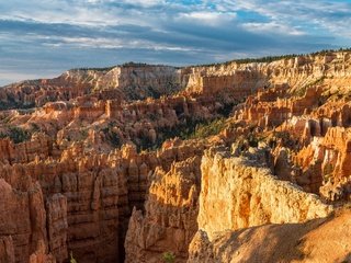 Обои небо, каньон, брайс каньон национальный парк, the sky, canyon, bryce canyon national park разрешение 7293x4133 Загрузить