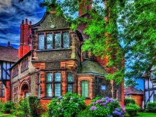 Обои цветы, домики, англия, hdr, особняк, bebington, flowers, houses, england, mansion разрешение 2700x1700 Загрузить