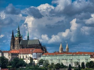 Обои прага, чехия, собор святого вита, пражский град, prague, czech republic, st. vitus cathedral, prague castle разрешение 1920x1220 Загрузить