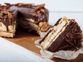 Обои шоколад, сладкое, торт, десерт, кусок, chocolate, sweet, cake, dessert, piece разрешение 2000x1334 Загрузить