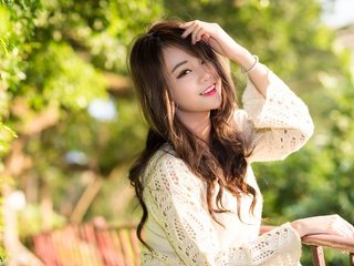 Обои девушка, улыбка, взгляд, волосы, азиатка, girl, smile, look, hair, asian разрешение 2048x1367 Загрузить