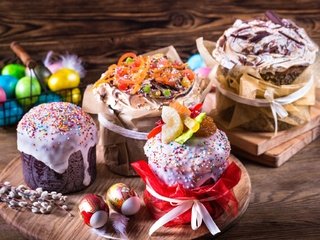 Обои пасха, яйца, выпечка, глазурь, верба, кулич, easter, eggs, cakes, glaze, verba, cake разрешение 1920x1280 Загрузить