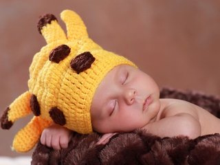 Обои дети, спит, ребенок, шапка, младенец, children, sleeping, child, hat, baby разрешение 2556x1600 Загрузить