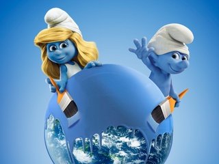 Обои голубой, краска, кино, гномы, кинотеатр, кинопленка, smurfs 3, the lost village, blue, paint, movie, dwarves, cinema, film, the smurfs 3 разрешение 2048x1536 Загрузить