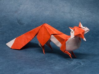 Обои бумага, лиса, хищник, оригами, лисица, paper, fox, predator, origami разрешение 3072x2048 Загрузить