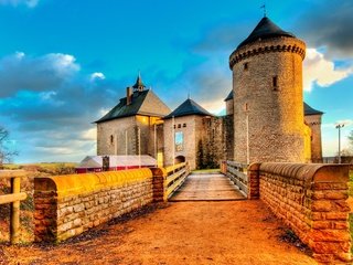 Обои мост, замок, башня, стены, франция, мальбрук, bridge, castle, tower, wall, france, mal'bruk разрешение 1920x1179 Загрузить