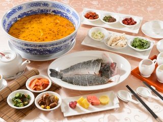 Обои стол, овощи, рыба, приборы, суп, ассорти, table, vegetables, fish, devices, soup, cuts разрешение 2048x1363 Загрузить