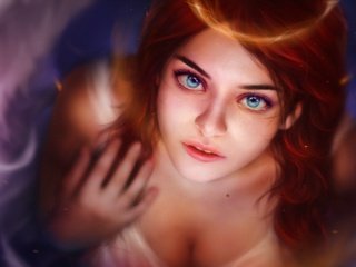 Обои глаза, девушка, взгляд, фэнтези, ангел, eyes, girl, look, fantasy, angel разрешение 3139x1608 Загрузить