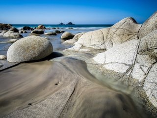 Обои скалы, камни, берег, пейзаж, море, rocks, stones, shore, landscape, sea разрешение 2048x1374 Загрузить