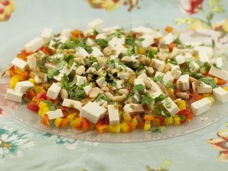 Обои сыр, салат, cheese, salad разрешение 5616x3326 Загрузить