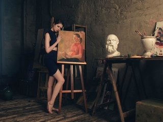 Обои девушка, картина, творчество, диана шеметова, girl, picture, creativity, diana shemetova разрешение 1920x1200 Загрузить