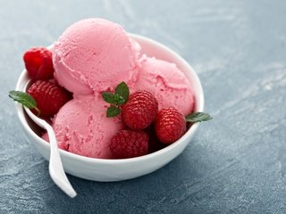 Обои мята, малина, мороженое, шарики, ягоды, сладкое, десерт, mint, raspberry, ice cream, balls, berries, sweet, dessert разрешение 2880x1920 Загрузить