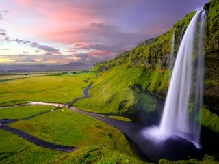 Обои река, скалы, природа, зелень, водопад, исландия, селйяландсфосс, водопад сельяландсфосс, river, rocks, nature, greens, waterfall, iceland, seljalandsfoss, seljalandsfoss waterfall разрешение 3840x2160 Загрузить