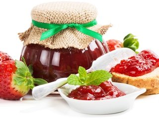 Обои клубника, хлеб, ягоды, банка, варенье, strawberry, bread, berries, bank, jam разрешение 6601x3644 Загрузить