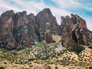 Обои горы, скалы, природа, пейзаж, пустыня, mountains, rocks, nature, landscape, desert разрешение 4896x3264 Загрузить