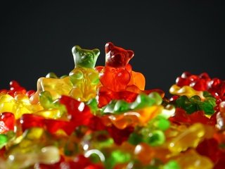 Обои разноцветные, мишки, конфеты, мармелад, жевательный мармелад, colorful, bears, candy, marmalade, gummies разрешение 1920x1280 Загрузить