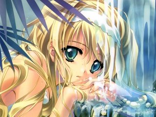 Обои грань, блонд, грустит, аниме девочка, оригинальная, face, blonde, sad, anime girl, original разрешение 2080x1688 Загрузить