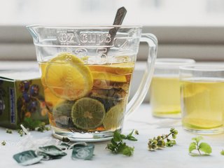 Обои напиток, чай, лимоны, цитрусы, drink, tea, lemons, citrus разрешение 1920x1200 Загрузить