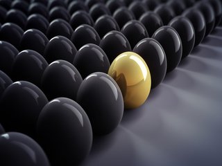 Обои графика, яйца, золото, чёрные, 3д, graphics, eggs, gold, black, 3d разрешение 3840x2400 Загрузить