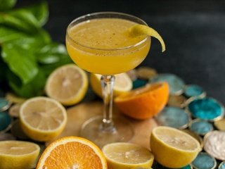 Обои напиток, лёд, бокал, апельсин, цитрус, сок, drink, ice, glass, orange, citrus, juice разрешение 2048x1343 Загрузить