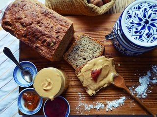 Обои бутерброд, джем, хлеб, завтрак, арахисовая паста, sandwich, jam, bread, breakfast, peanut butter разрешение 2860x2000 Загрузить