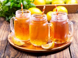 Обои лимон, напитки, чай, трубочка, баночки, lemon, drinks, tea, tube, jars разрешение 4900x3575 Загрузить