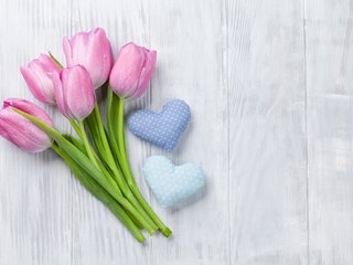 Обои цветы, букет, тюльпаны, сердечки, evgeny karandaev, flowers, bouquet, tulips, hearts разрешение 5616x3744 Загрузить
