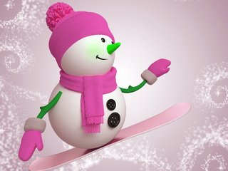 Обои снеговик, snowman разрешение 2160x1920 Загрузить