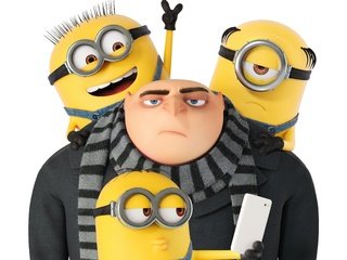 Обои очки, мультфильм, белый фон, миньоны, gru, гадкий я 3, glasses, cartoon, white background, minions, despicable me 3 разрешение 5000x3074 Загрузить