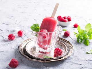 Обои мята, малина, мороженое, лёд, десерт, фруктовый лед, mint, raspberry, ice cream, ice, dessert, fruit ice разрешение 5760x3840 Загрузить