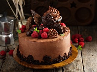 Обои малина, выпечка, торт, в шоколаде, raspberry, cakes, cake, chocolate разрешение 5760x3840 Загрузить