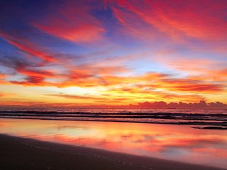 Обои закат, море, пляж, sunset, sea, beach разрешение 5472x3648 Загрузить