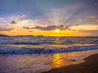 Обои закат, море, пляж, sunset, sea, beach разрешение 5184x3456 Загрузить